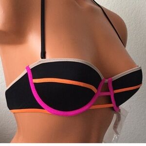 Victorias Secret - The Flirt Bandeau. 34D. neon bikini top